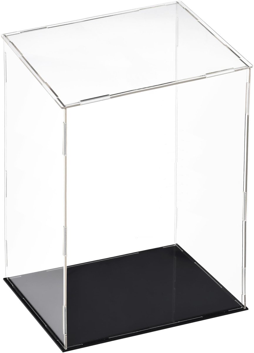Dailygoods - Vitrinekast - Acryl Showcase - Stofdichte Bescherming - Zwart met Transparant Frame - Organizer voor Actiefiguren - Ideaal voor Verzamelo