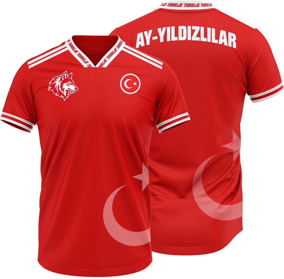 Trinewear T-shirt “Wolf” – Türkiye geïnspireerd – unisex – rood – limited edition S