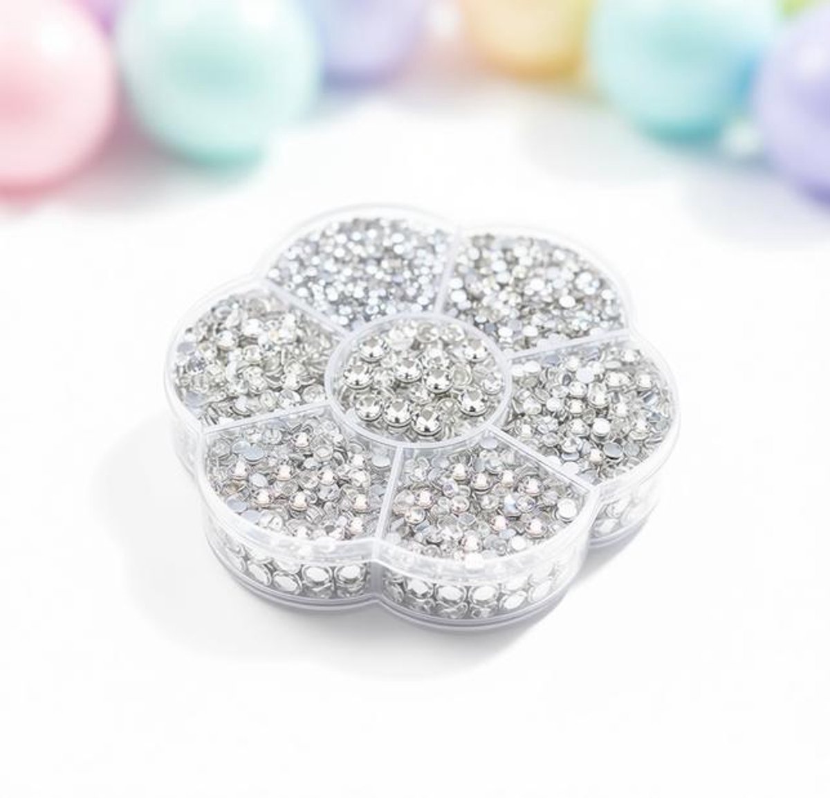 Maison Elara Hotfix Strass Steentjes 7 Maten 15-48mm Glazen Kristal voor DIY Kleding en Decoratie (Zilver)