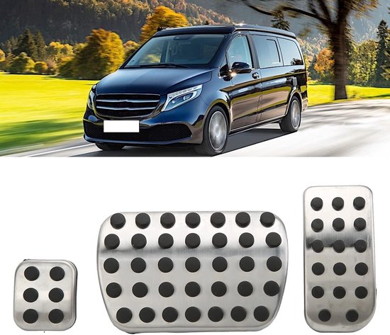 Pedaal Covers - Auto Accessoires - Veiliger Rijden - Antislip Rubber - 3 Delig - Zilver — afbeelding 4