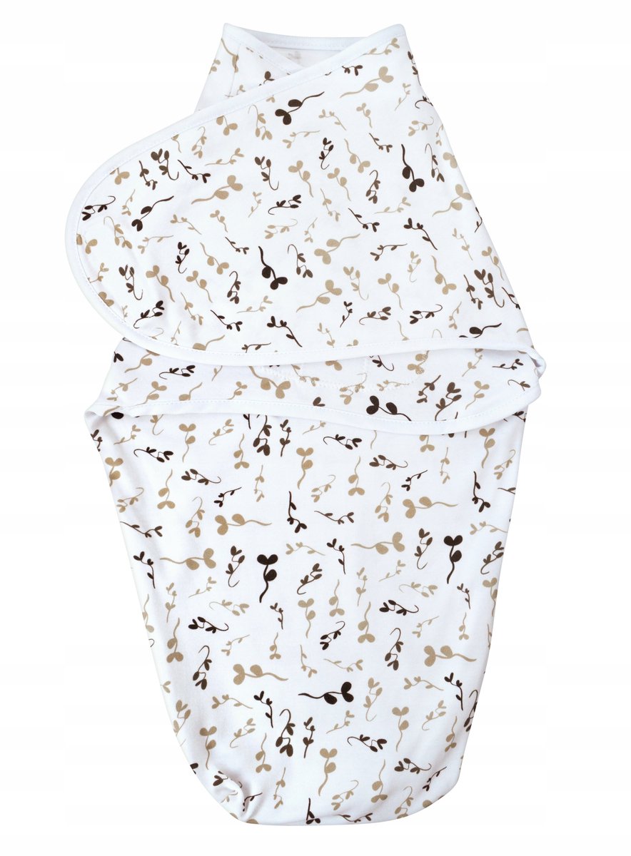 Moederschap Babywikkeldoek Beigebladeren - Comfort & Slaap