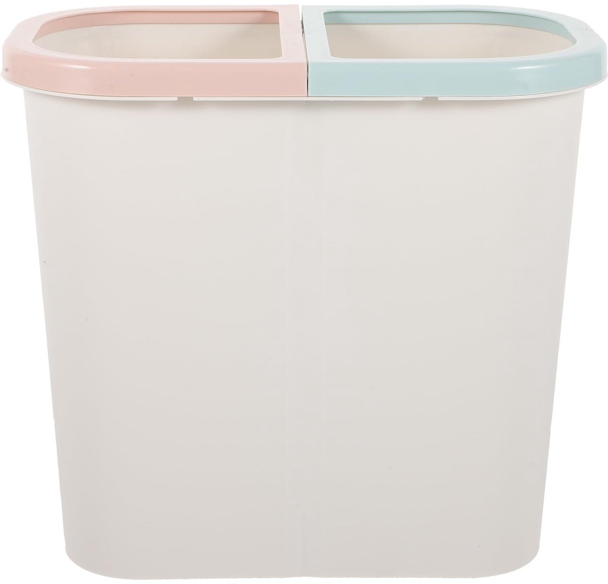 Dailygoods- Afvalbak 2 Compartimenten - Afvalbakje Aanrecht - Afvalbak Keuken - Afvalzakken - Afvalbak met Deksel - Plastic, 25,5 x 23,5 x 14,5 cm - Afvalscheidingsbak