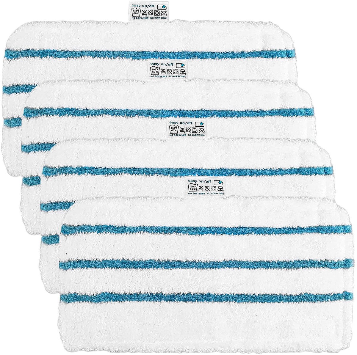 Dailygoods - Reinigingsdoekjes voor Stoomreiniger - Vervangend en Absorberend - 4 Stuks - Geschikt voor Diverse Modellen - Ideaal voor Gevoelige Opper...