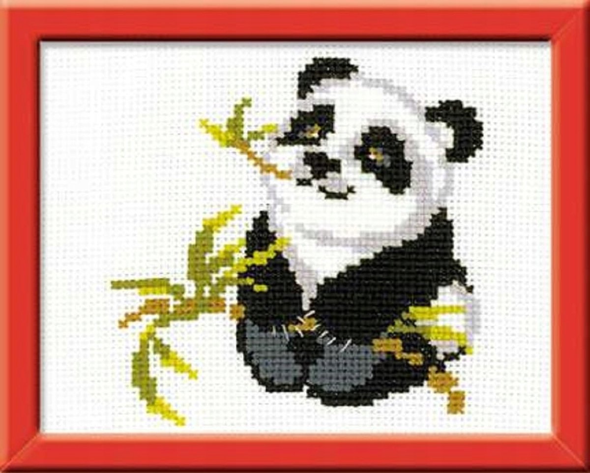 RIOLIS HB061 Panda Kruissteek Borduurset 18x15cm - Beginners