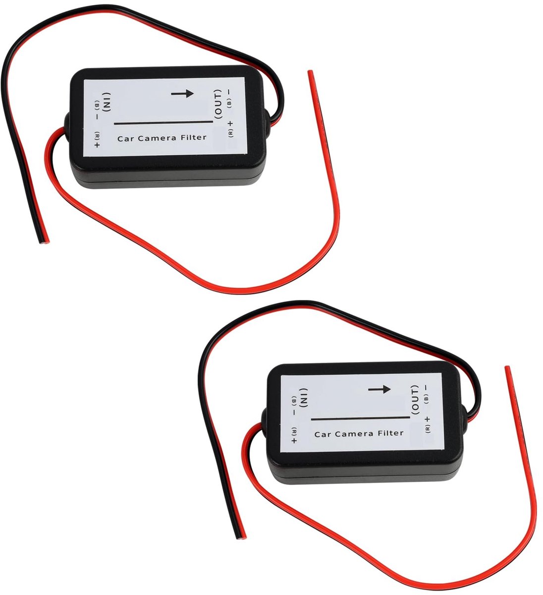 Dailygoods- Achteruitrijcamera Filter - 12V DC Gelijkrichter - Spanningsstoring Beveiliging - Stabiliteit Beeld - Geschikt voor Duitse/Amerikaanse Auto's - Kunststof Materiaal - Signaalfilter