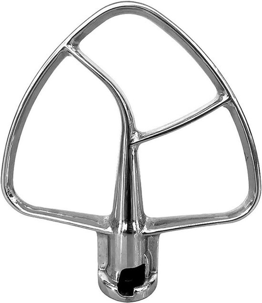 Roestvrijstalen Platte Roerder Bevestiging - Keukenmachines - Stand Mixer - Vaatwasmachinebestendig - Compatibel met 4.5-5 QT - Roerder - RVS - Zilver
