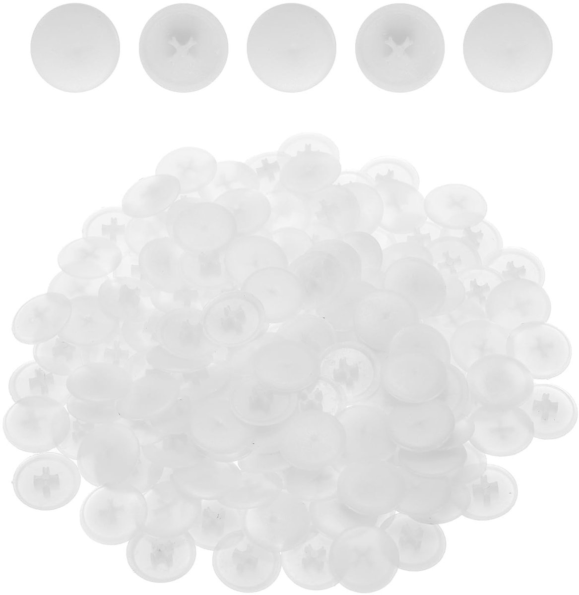 Dailygoods- Schroefdoppen 158 stuks - 17 mm plastic - Snap-in ontwerp - Decoratieve dop - Bescherming tegen vocht - Hoogwaardig kunststof - Schroefdeksels