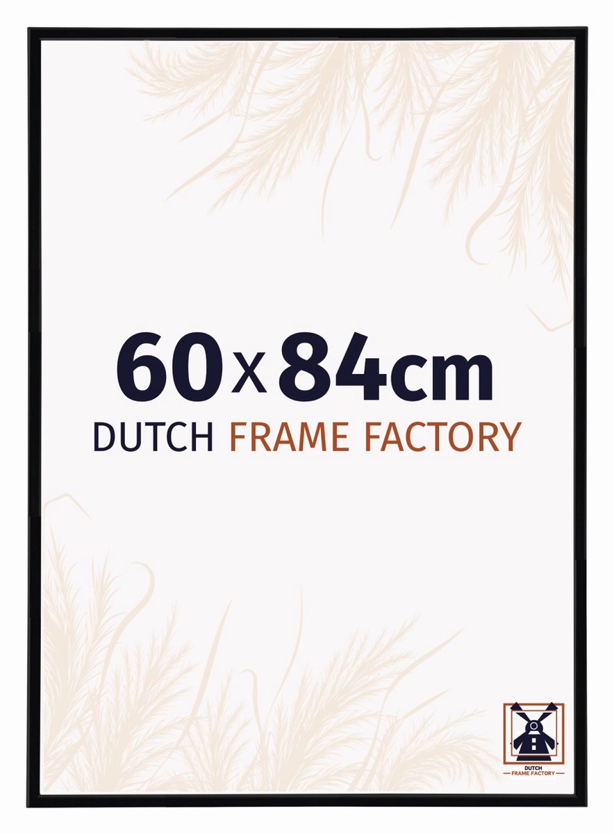 Dutch Frame Factory Fotolijst 60x84 cm - Kunststof - Zwart Hoogglans - Angers