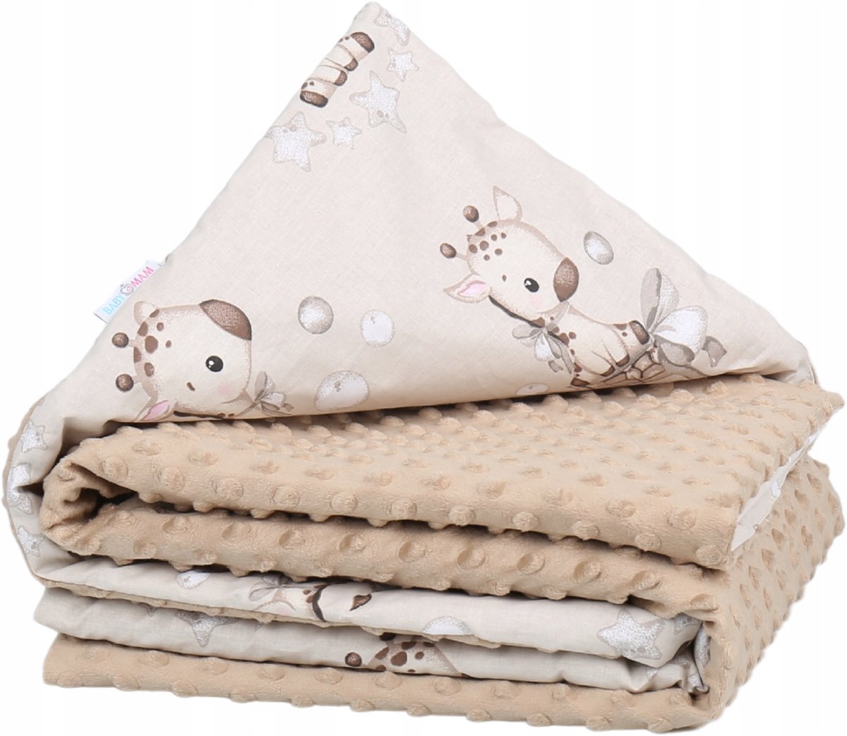 Babymam Dubbele Babystoel Minky Katoen 75x100cm Giraffe