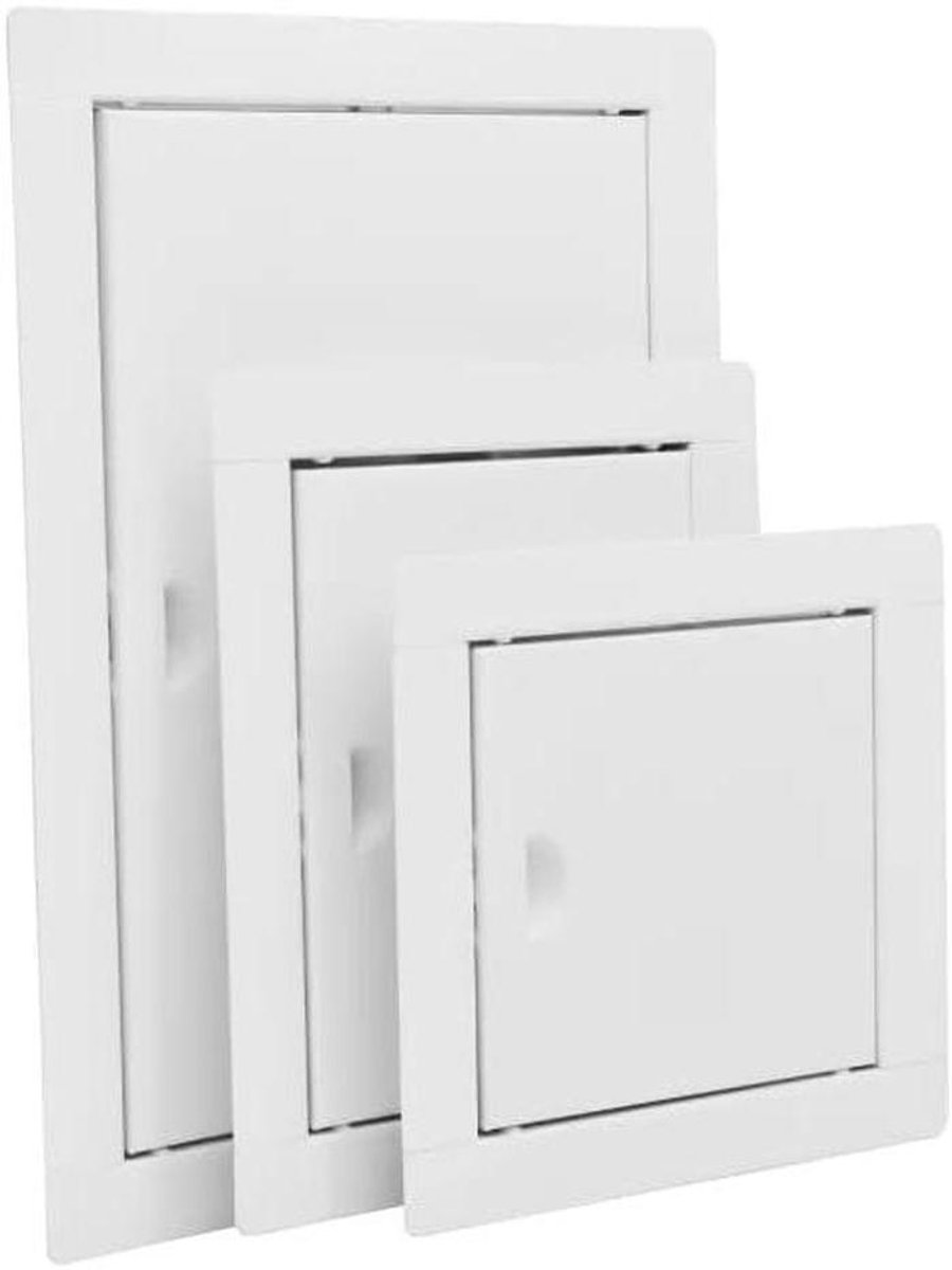 Toegangsdeur Metaal - Inspectieluik Met Slot - Technische Toegang - Hittebestendig - 200x200mm - Grijs