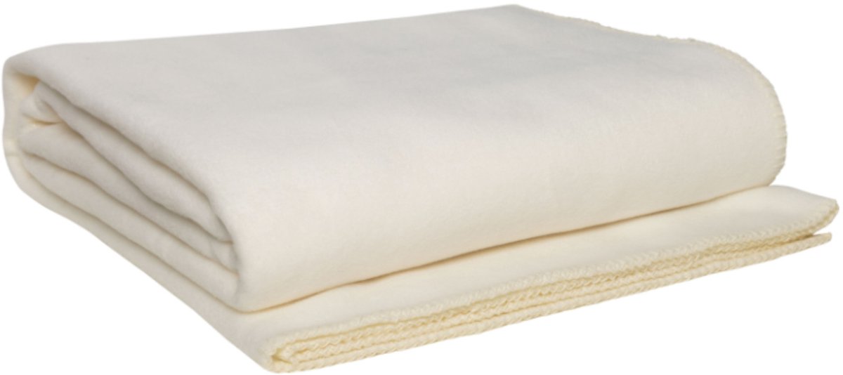 WOOOL® Plaid - Fleece LUX (Cream) - 145×200cm
