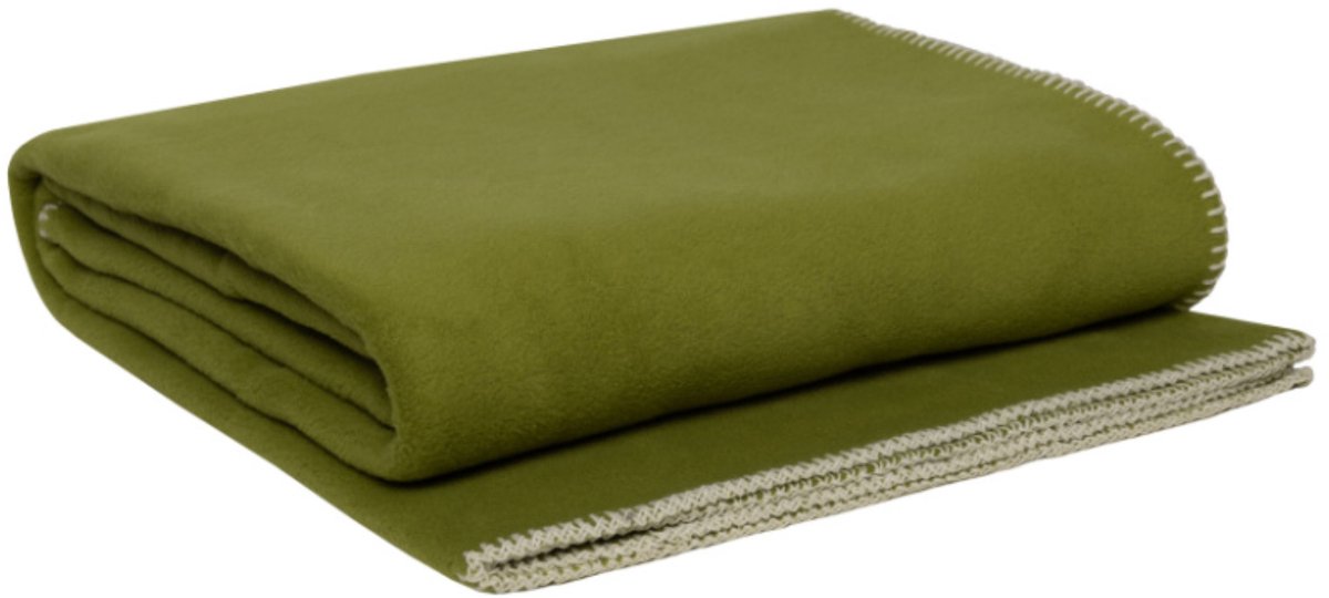WOOOL® Plaid - Fleece LUX (Parsley) - 145×200cm