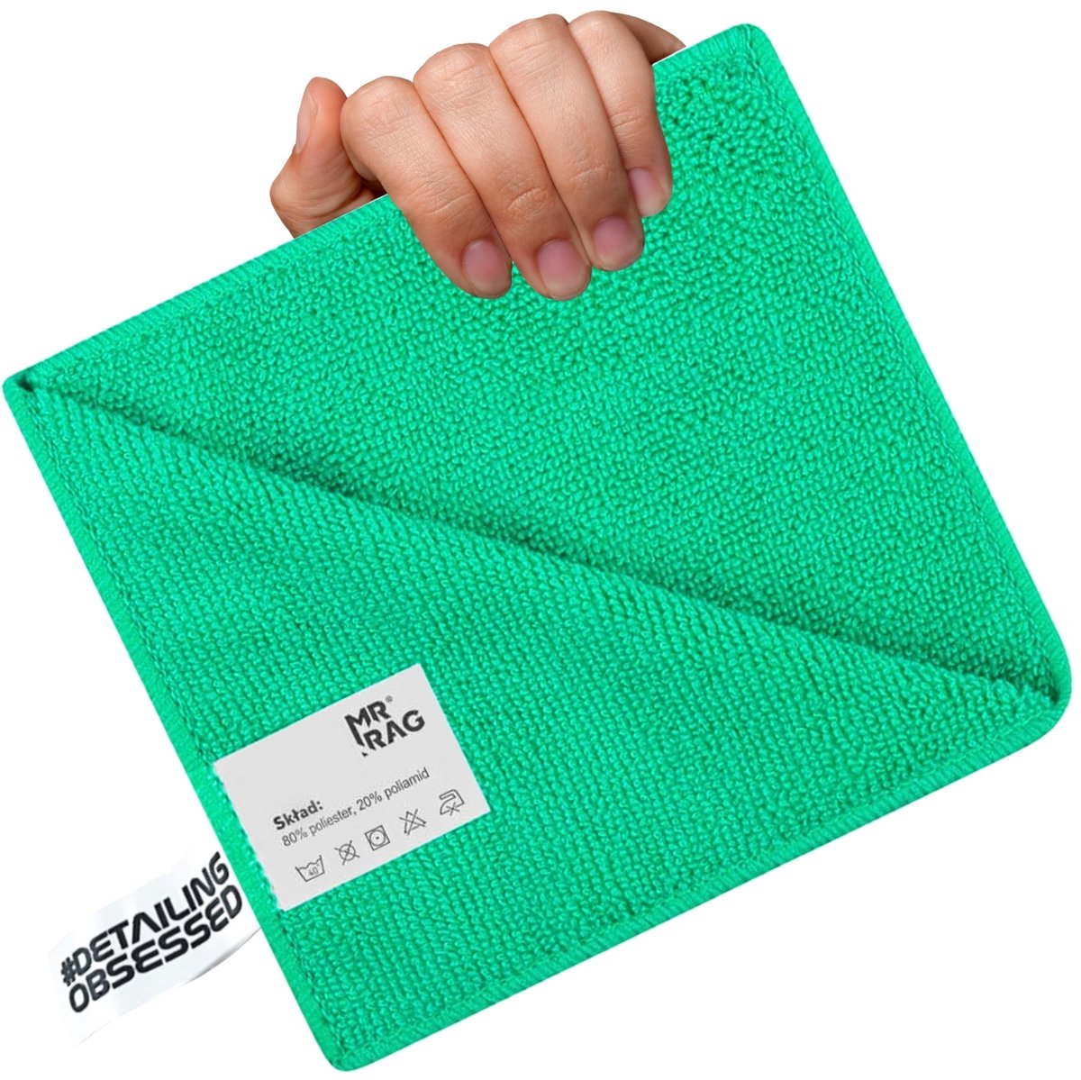 MR RAG Microvezeldoek Groen 30x30cm 250GSM voor Auto Reiniging