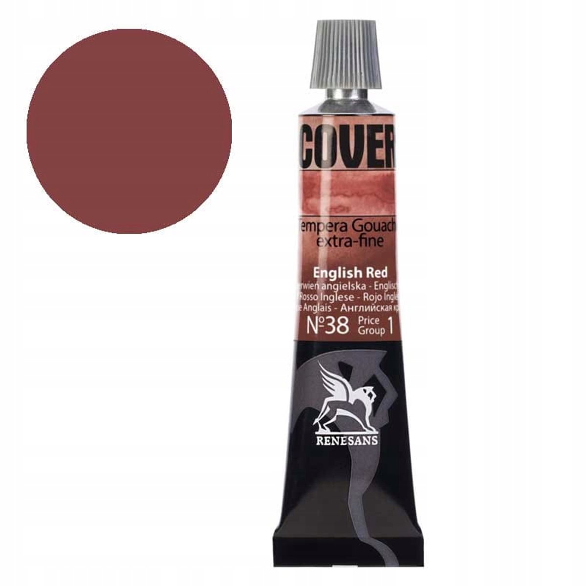 Renesans Cover Tempera Gouache Verf 20ml - Engelse rode kleur