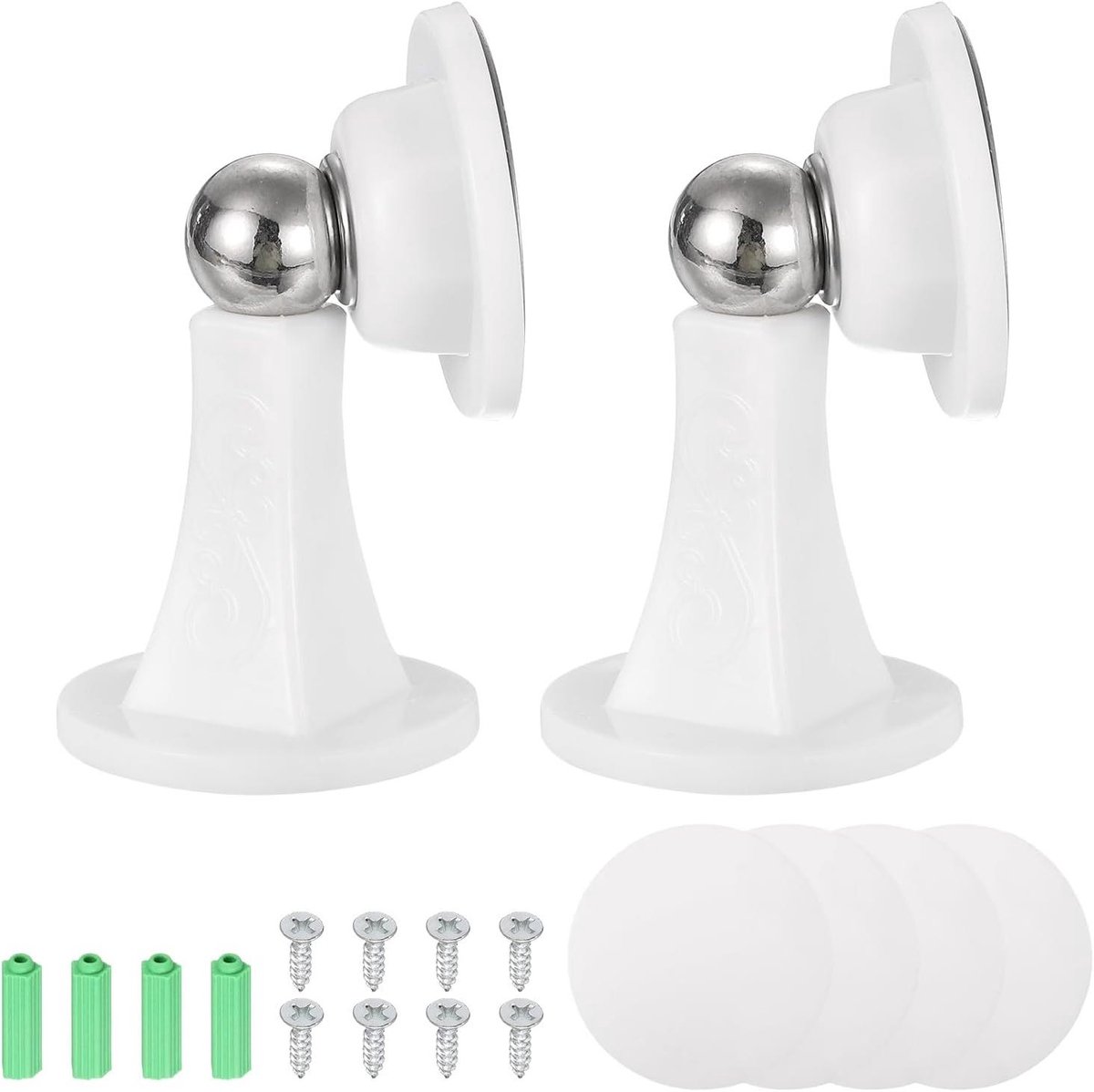 Magnetische Deurstopper - Deurvanger - Deuren Open Houden - Stil Ontwerp - 2 Stuks - Wit