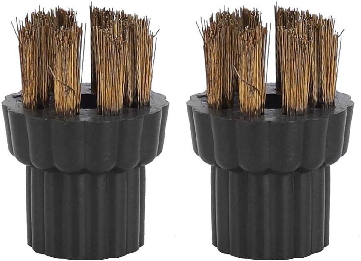 Messing Borstelkoppen - Reserve Onderdelen - Grondig Reinigen - Duurzaam Messing Materiaal - 2 Stuks - Zwart Geel