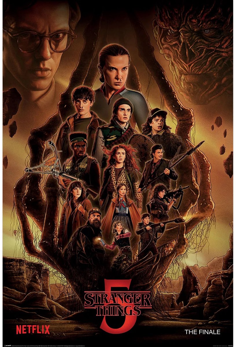 Posterpoint Stranger Things 5 poster - Finale - Netflix - Eleven - Mike - 61 x 91.5 cm Multi