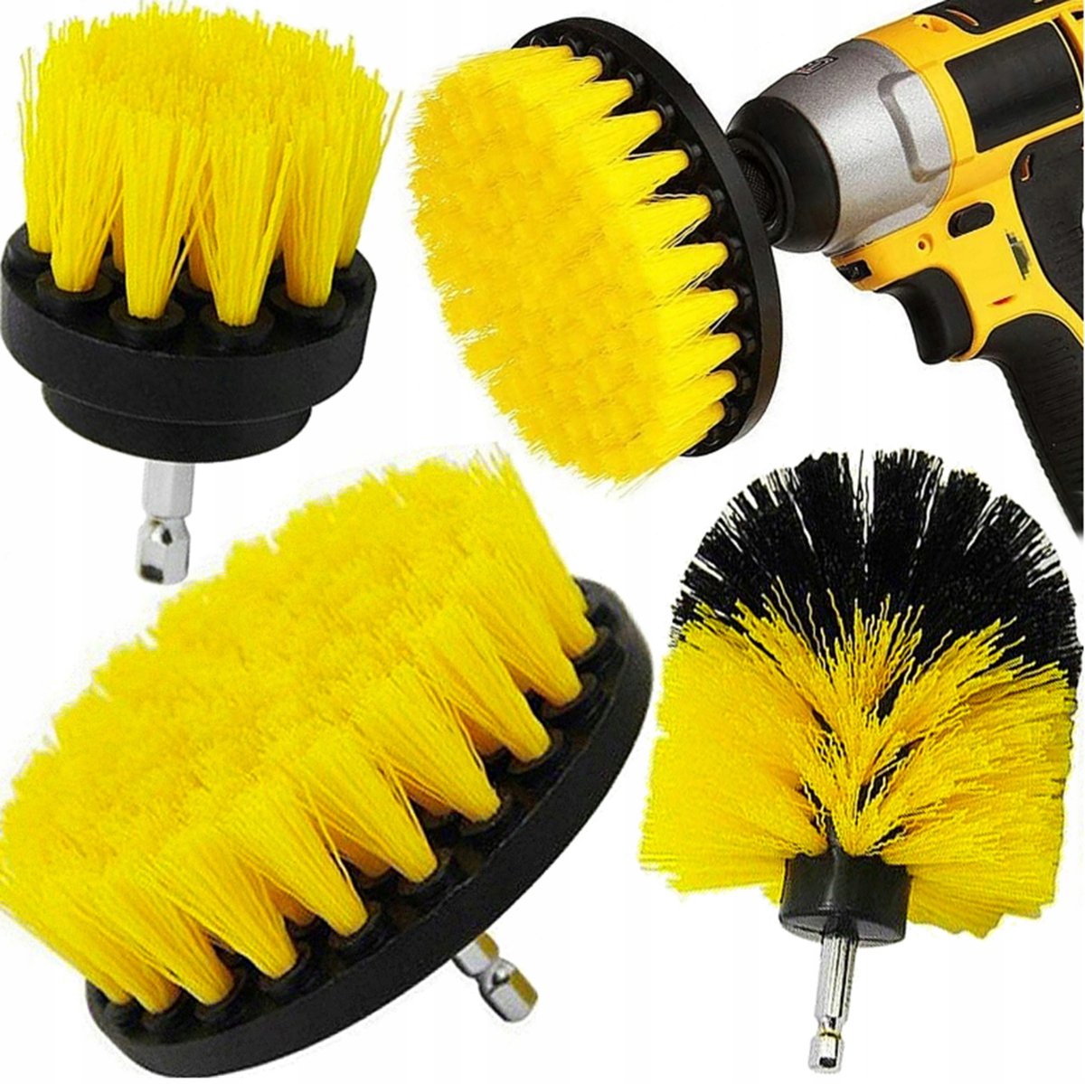 Reinigingsborstels voor Boormachine - Nylon Pads Set