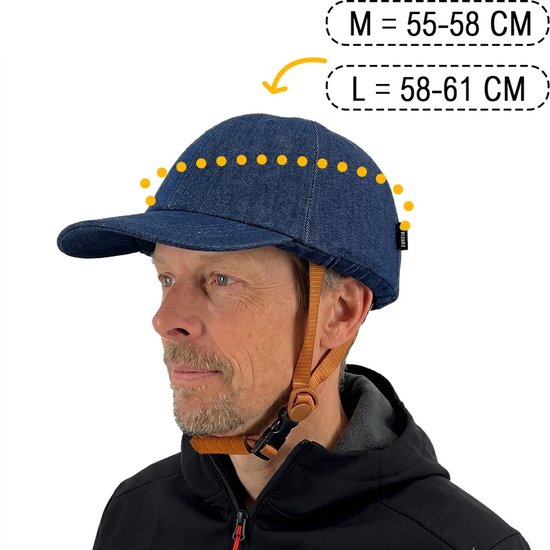 Vizorz SwitchCap fietshelm - Blue Denim Cap van Vizorz — afbeelding 5