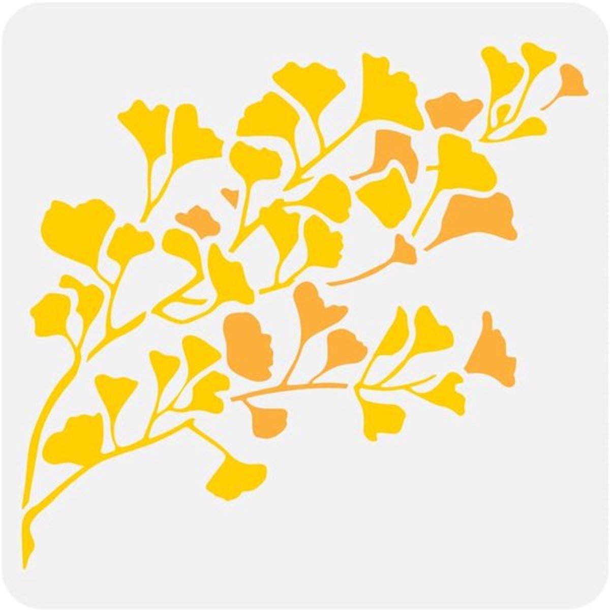 Allecto - Ginkgo Boomtakken - Sjablonen - Herbruikbaar - 30 x 30 cm
