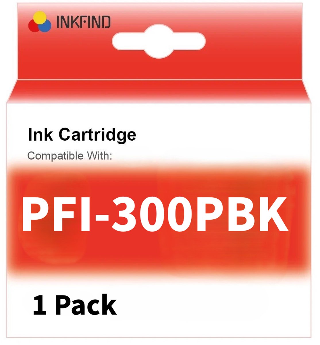 INKFIND PFI-300 foto Zwart Inktcartridge compatibel met Canon PFI-300 - 1-pack foto Zwart*1