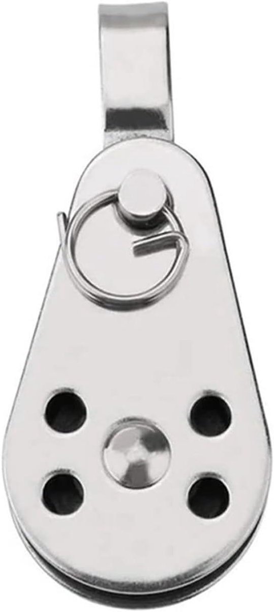 RVS Katrol - Enkel Wiel - Boot Stabiliseren - Corrosiebestendig 316 Staal - 25mm - Zilver