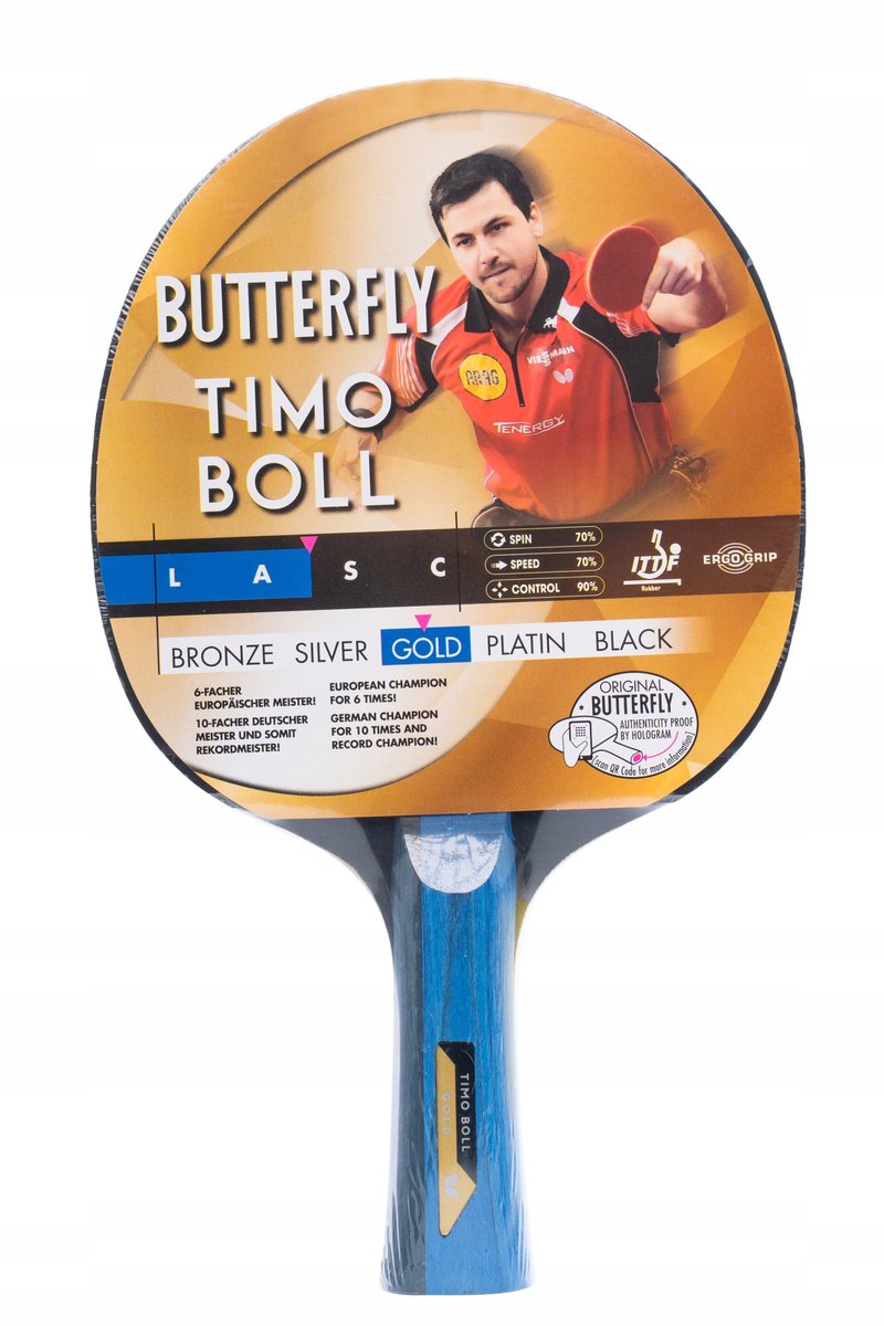 Butterfly Timo Boll Gold Tafeltennis Batje - Voor Gevorderde Spelers
