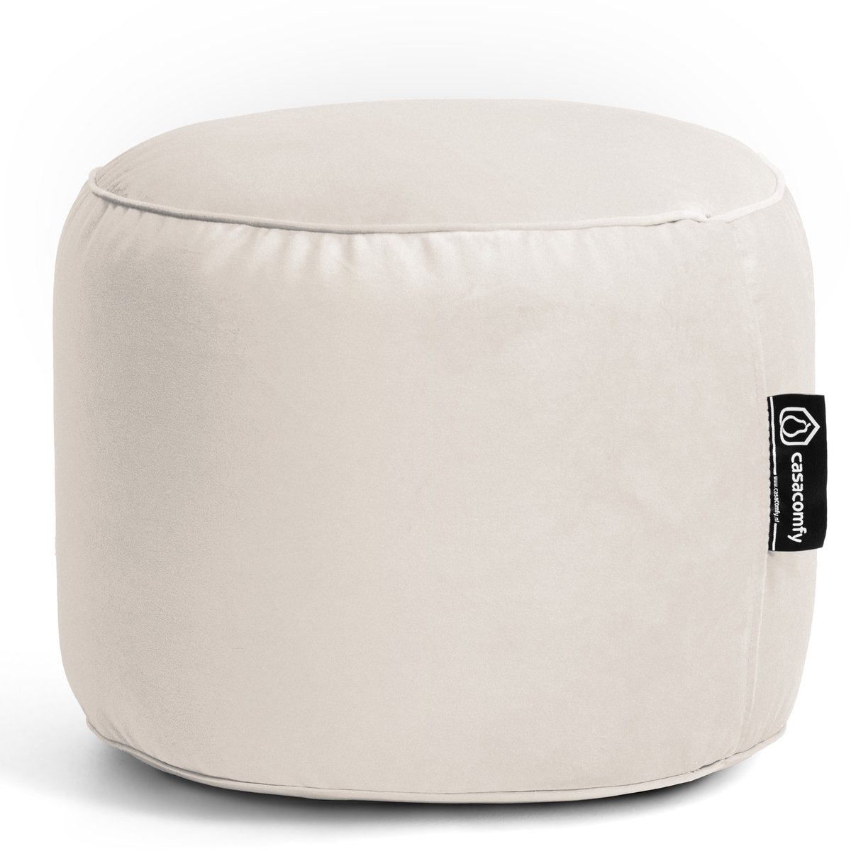 Casacomfy CozyClub - Ronde Poef - Beige - Fluwelstof - Woonkamerstoel