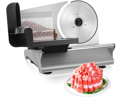 Elektrische Vleessnijmachine 200W – Roestvrij Staal, Instelbare Dikte – Voor Vlees, Kaas, Brood,…