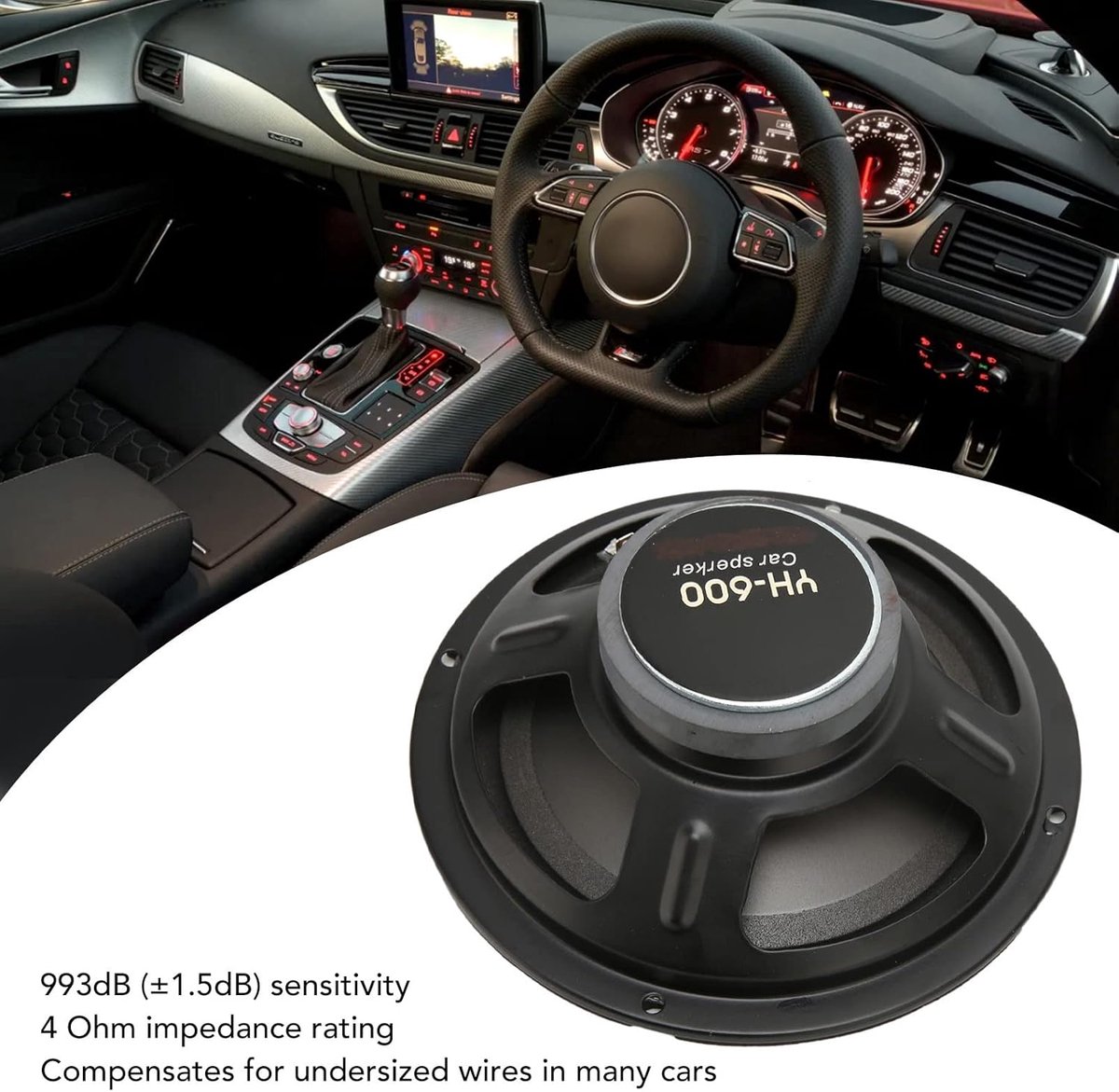 Auto Luidsprekers - Muzieksysteem - Verbeterd Geluid - Krachtige Bas - 6.5 Inch - Zwart