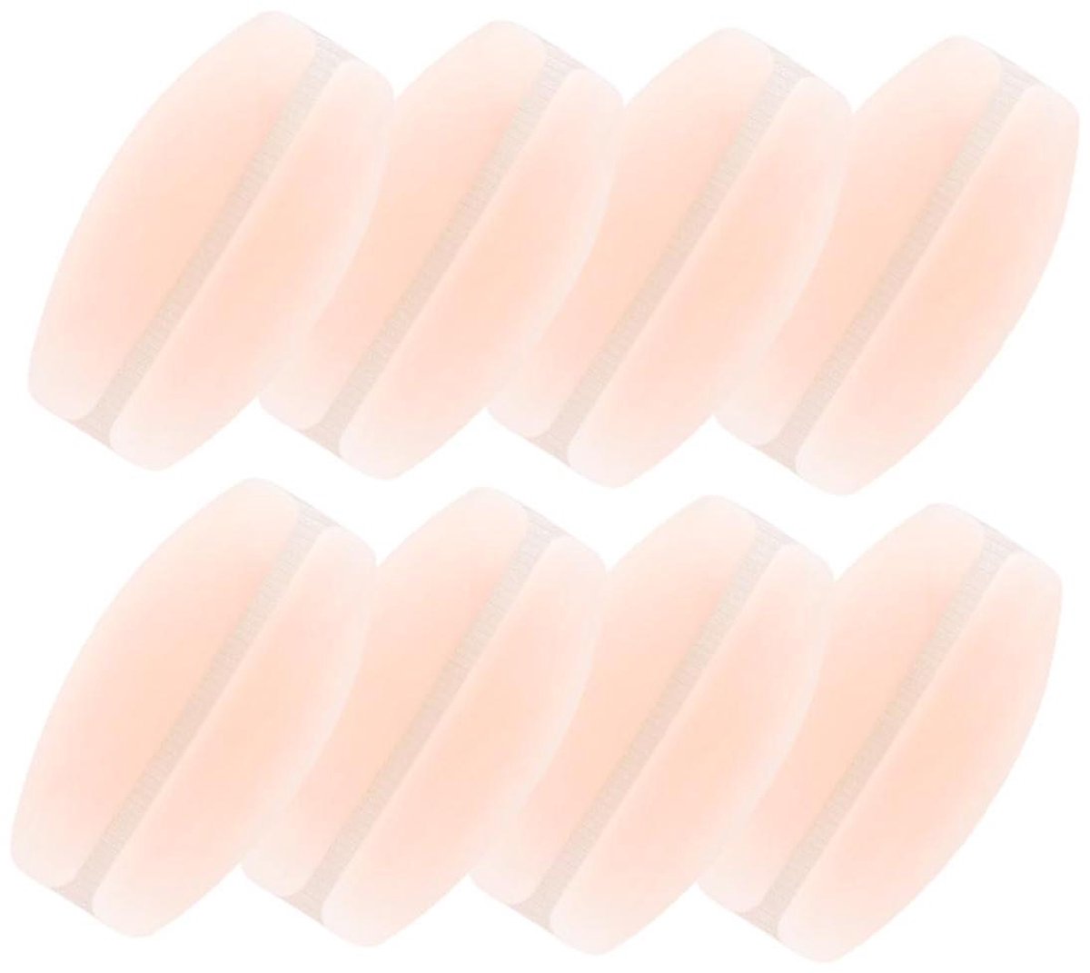 Siliconen Schouderpads - Antislip Kussentjes - Druk Verlichten - Zelfklevend Ontwerp - 8 Stuks - Beige