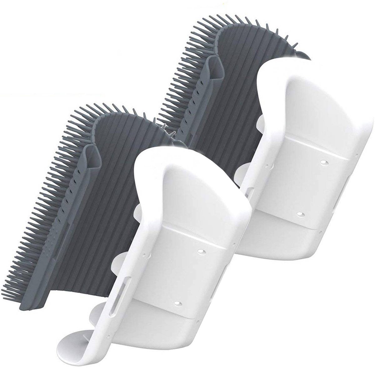 Oneay Kattenborstel met Kattenkruid – Set van 2 Zelfverzorgingsborstels, Massage- en Ontharingsborstel voor Katten, Verwijdert Losse Haren