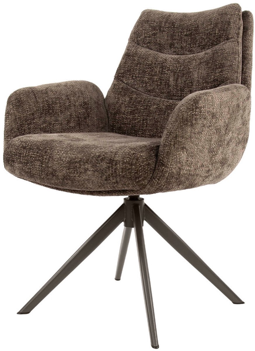 Fraaai - Zac armstoel lounge - Hoven taupe - brons onderstel