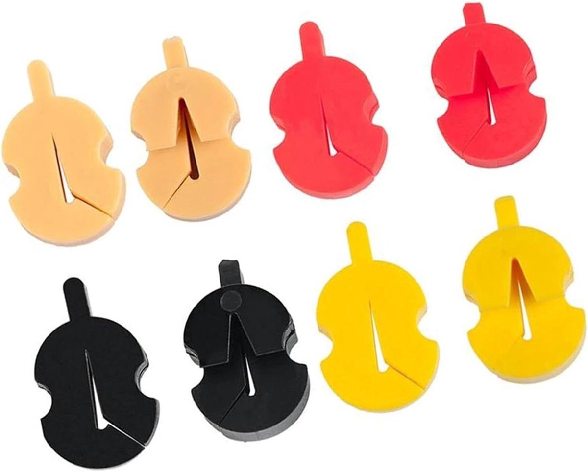 Viool Dempers - Muziek Accessoires - Volume Verminderen - Set van 8 Stuks - Universele Maat - Veelkleurig