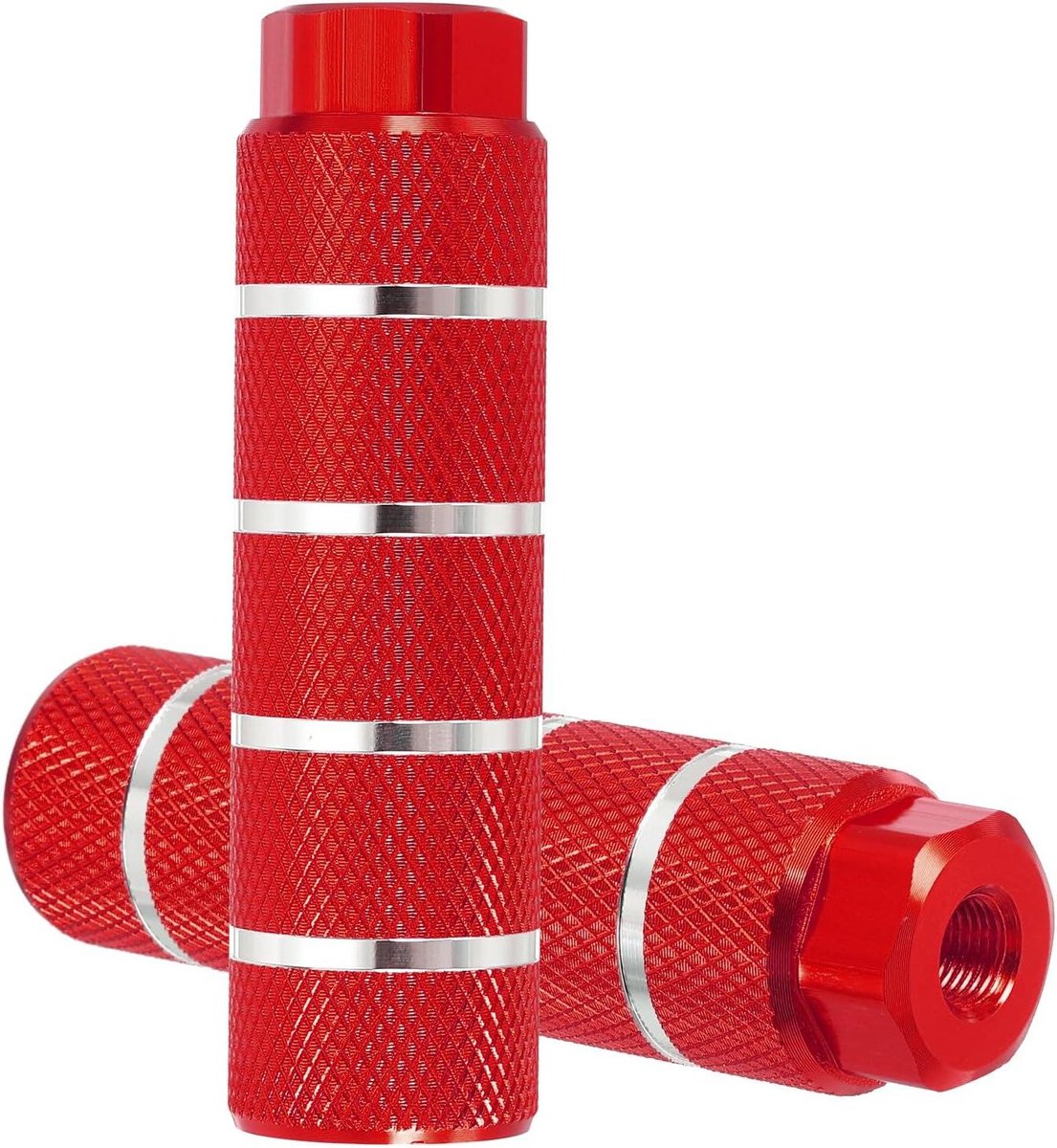 Fiets Steunen - Voetsteunen - Extra Grip - Aluminiumlegering - 100x28 mm - Rood