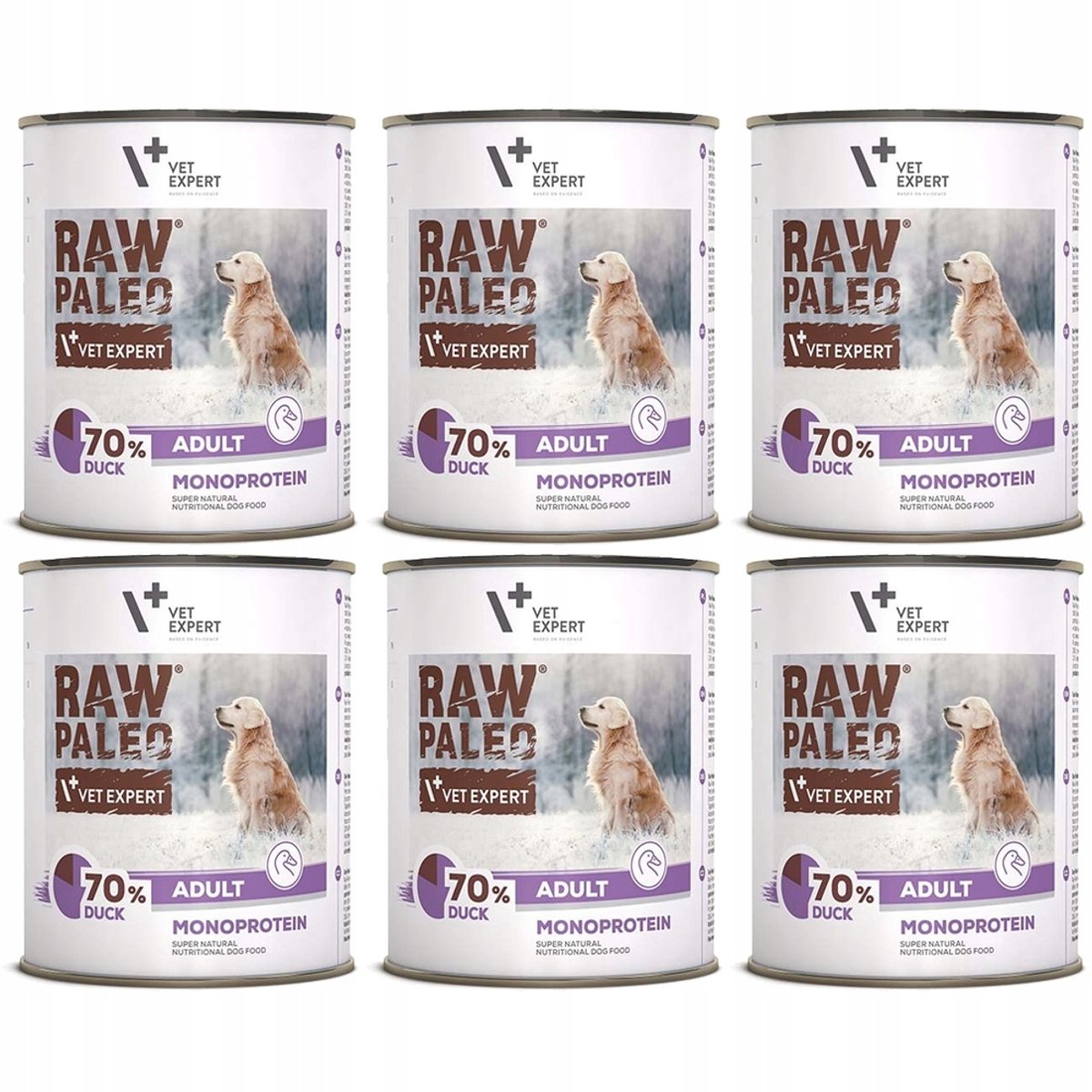 VETEXPERT VetExpert Raw Paleo - Hondenvoer Nat - Kaczka - Adult - 800g