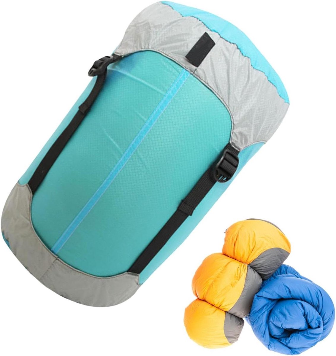 Compressiezak Reis - Pakzak Outdoor - Ruimte Besparen - Waterafstotend Nylon - Medium - Blauw