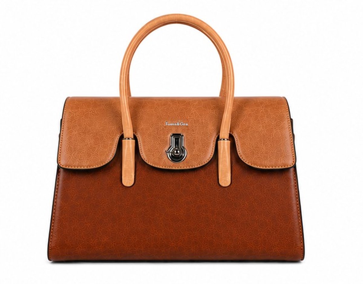 Boutique Trukado - Tom & Eva Handtas Vintage Design met leerlook - (bxhxd) ca. 32,5cm x 24cm x 16cm