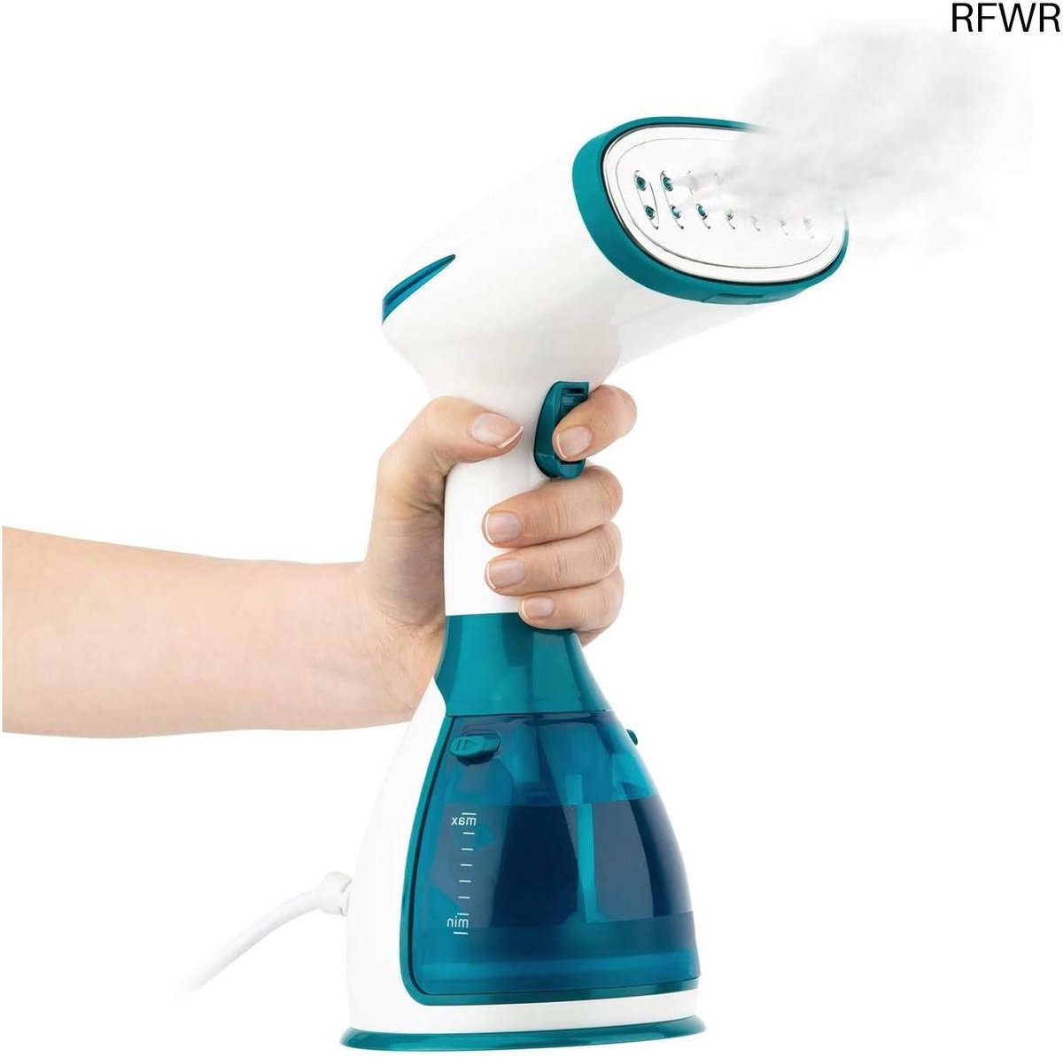 Handstoomapparaat - Kledingstomer - Kreukels Verwijderen - Lichtgewicht Ergonomisch - 280ml Tank - Blauw Wit
