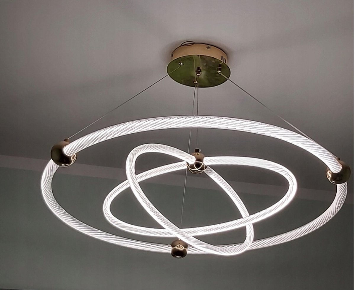 Gouden Ring Plafondlamp 80cm LED met Afstandsbediening