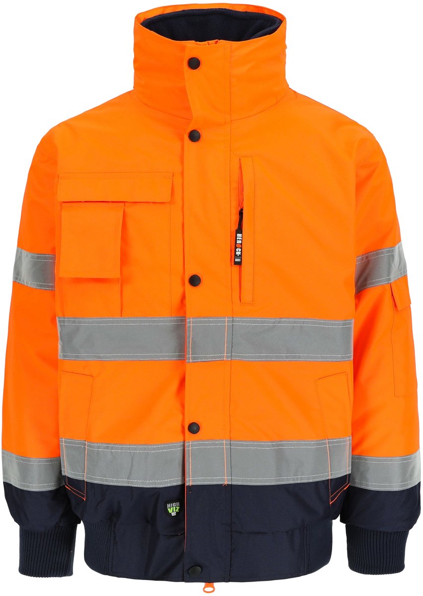 Herock Tarvos High Vis Fleecejas Heren – Klasse 3 – Wind- & Regenbescherming Oranje