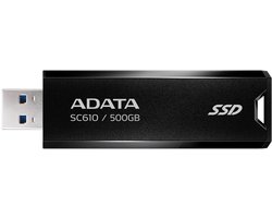 ADATA DSC610 Serie - Externe SSD - 500GB - USB 3.2 Gen 2 - Zwart