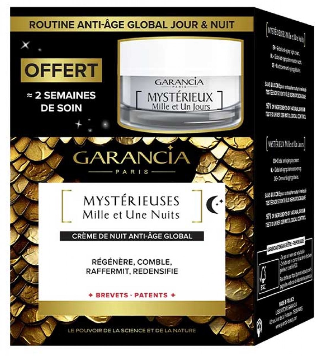 Garancia Mystérieuses Mille et Une Nuits Anti-Aging Nachtcrème 30 ml + Mystérieux Mille et Un Jours Anti-Aging Dagcrème 10 ml Gratis