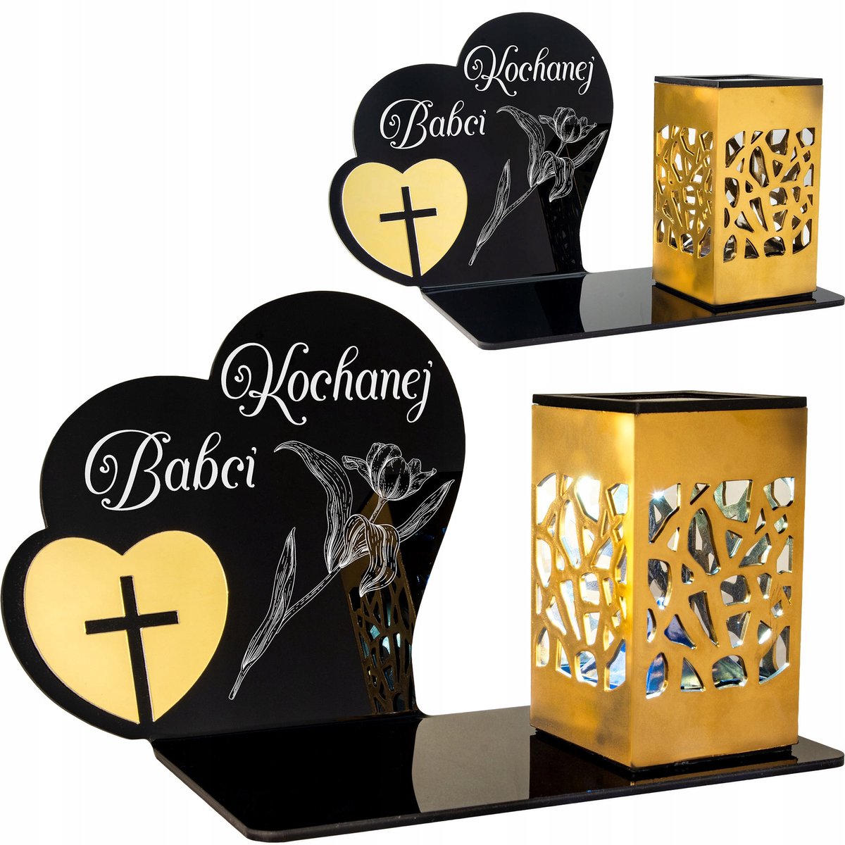 LED Graf Lantaarn 'Lieve Oma' - Herdenking & Eeuwige Lamp