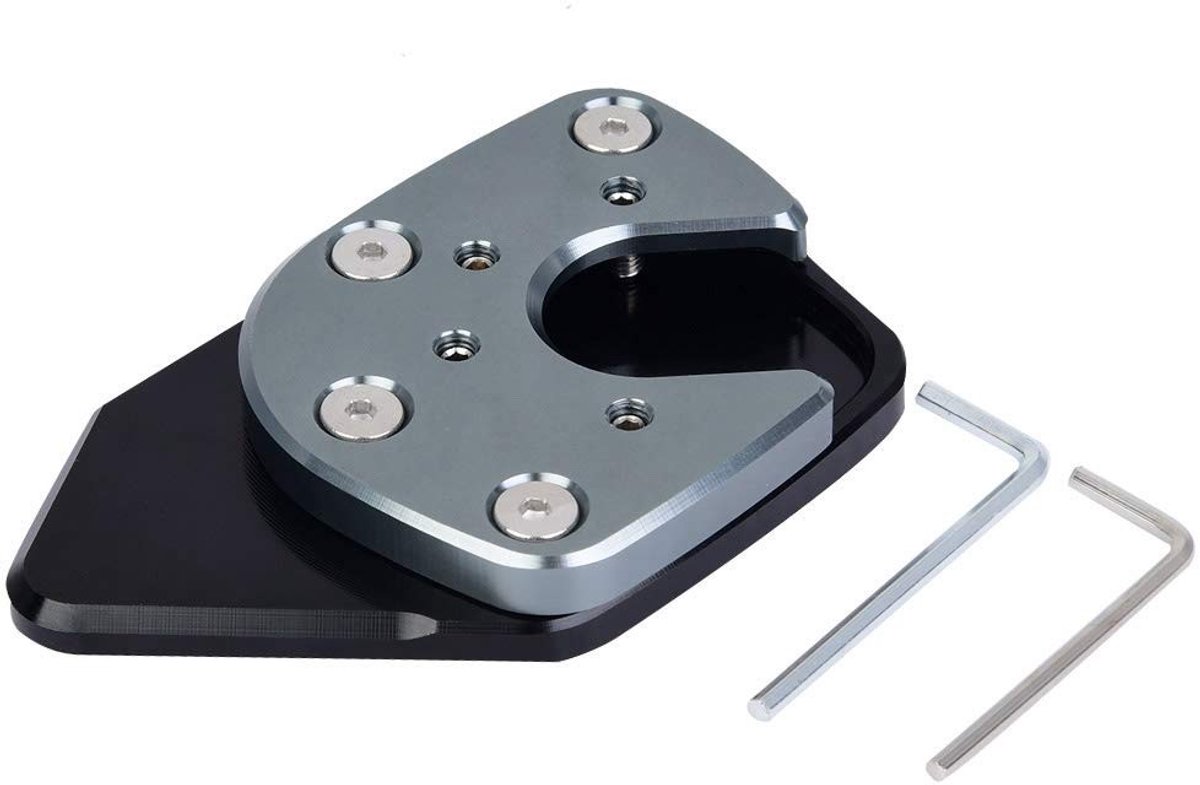 Dailygoods- Zijstandaard Pad Antislip - Motorstandaard Achterwiel - CNC Gefreesd Aluminium - Duurzaam - Roestbestendig - Veiligere Basis