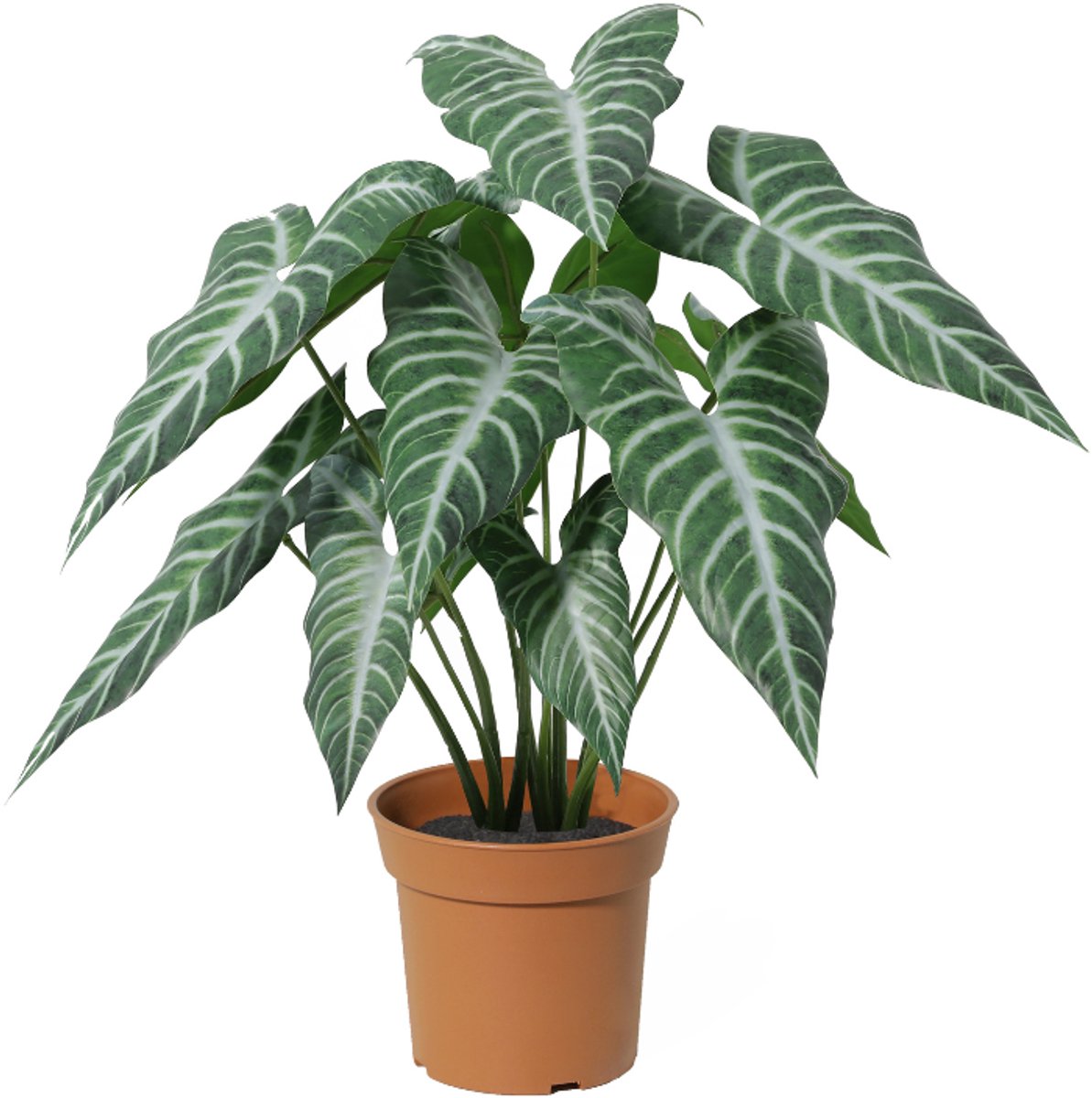 Trendyplants - Kunst Alocasia Polly - Olifantsoor - Kunstplant - Hoogte 49cm - Potmaat Ø15cm
