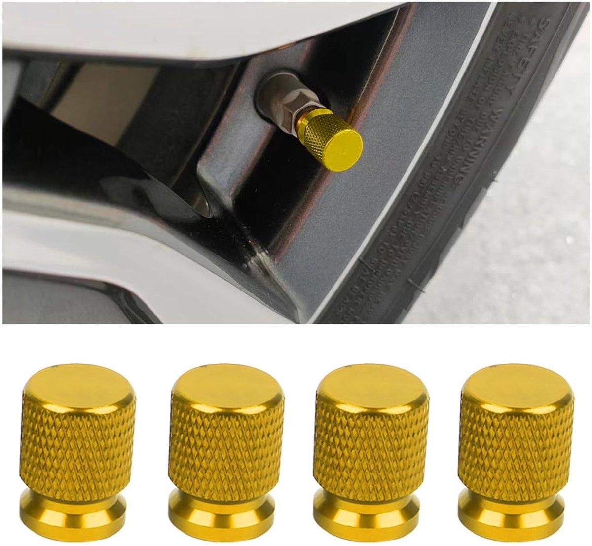Dailygoods- Ventieldoppen 4 Stuks - Aluminium Ventieldoppen - Fijnmazige Stofdoppen - Universele Toepassing - 12 x 16 mm - Lichtgewicht en Duurzaam - Bandventieldoppen