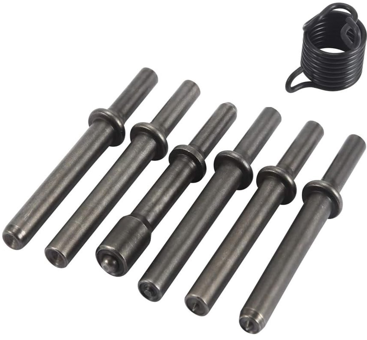 Dailygoods- Luchthamer Set - 7 Stuks Accessoires - Stalen Beitels - Voor Metaalbewerking - Schokbestendig - Geschikt voor Auto Reparatie - Lucht Hamer Bits