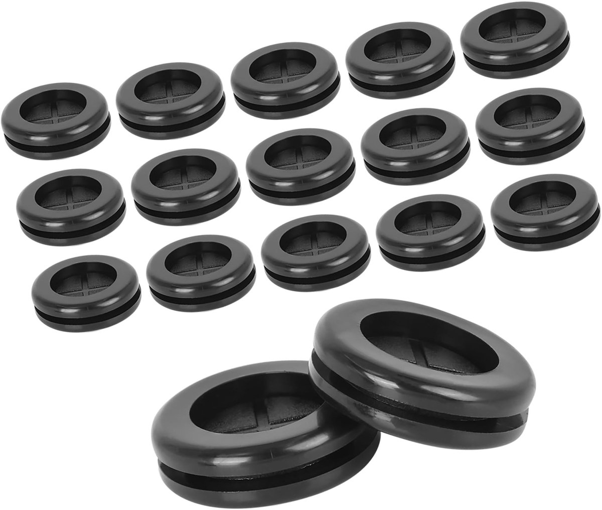 Dailygoods - 25 mm Dubbelzijdige Rubberen Ogen voor Kabelbescherming
