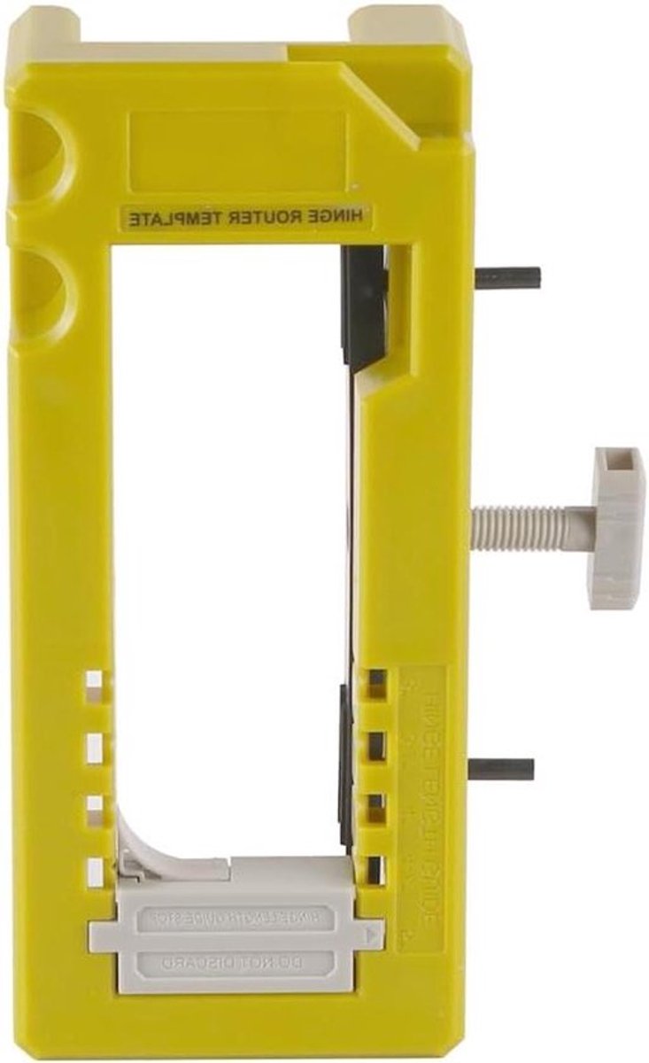 Deurscharniermalkit - Deurscharnierfreessjabloonkit - Deurscharnierfreessjabloon met siliconen antislipkussentjes - Deurscharnierinstallatiekit - Scharniersjabloon - Deurmontage - Installatiegereedschap - Doe-het-zelf - Houtbewerking - Scharniermal.